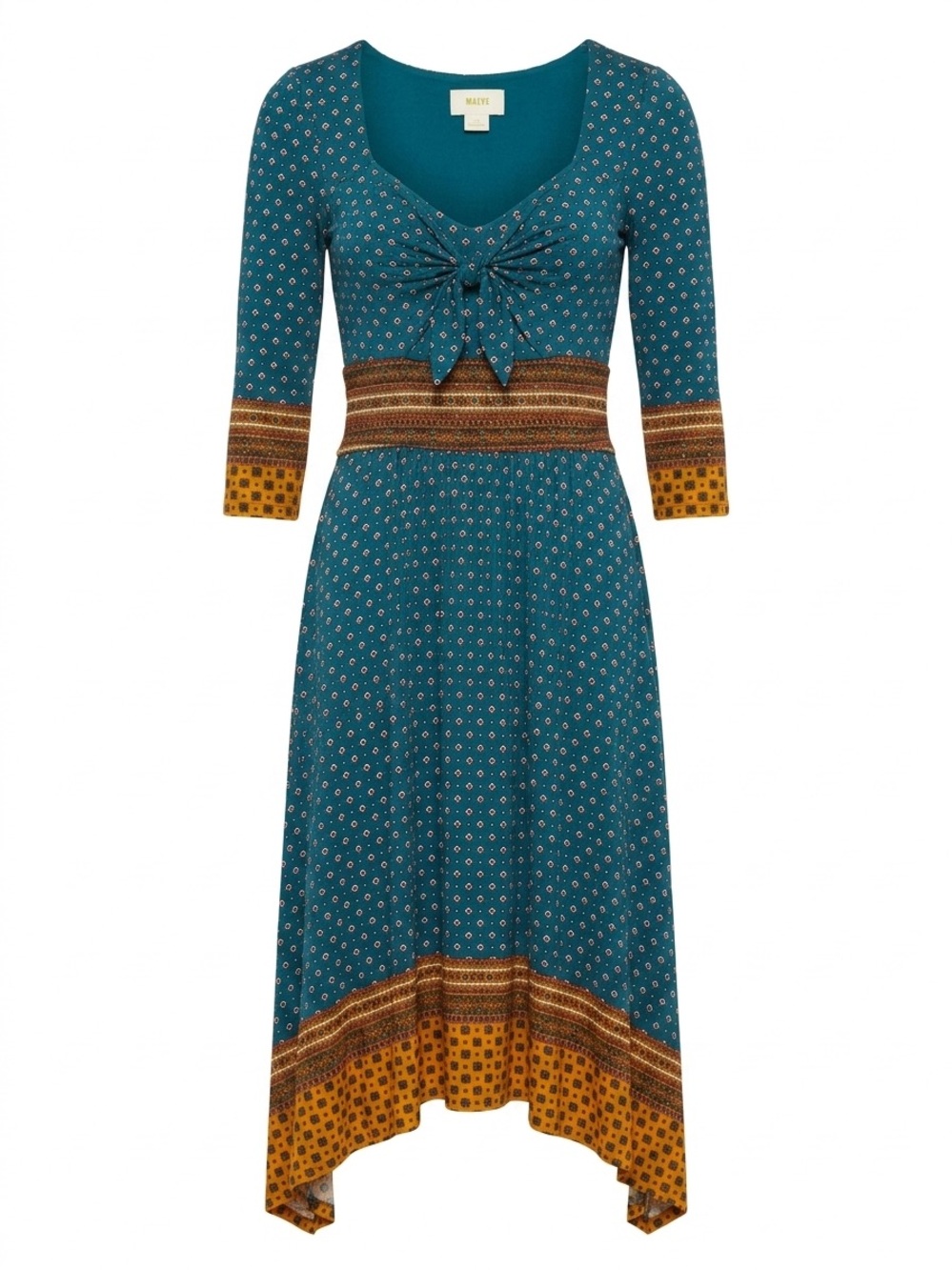 Anthropologie Maeve Beloved Tie Front Midi Dress Women’s XS Boho Indie Sleaze